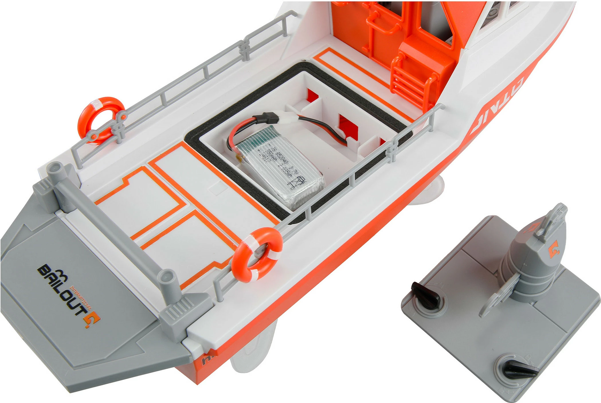 Varkë RC AMEWI 26116, 2.4GHz, Brushless, LiPo 550mAh, portokalli/bardhë