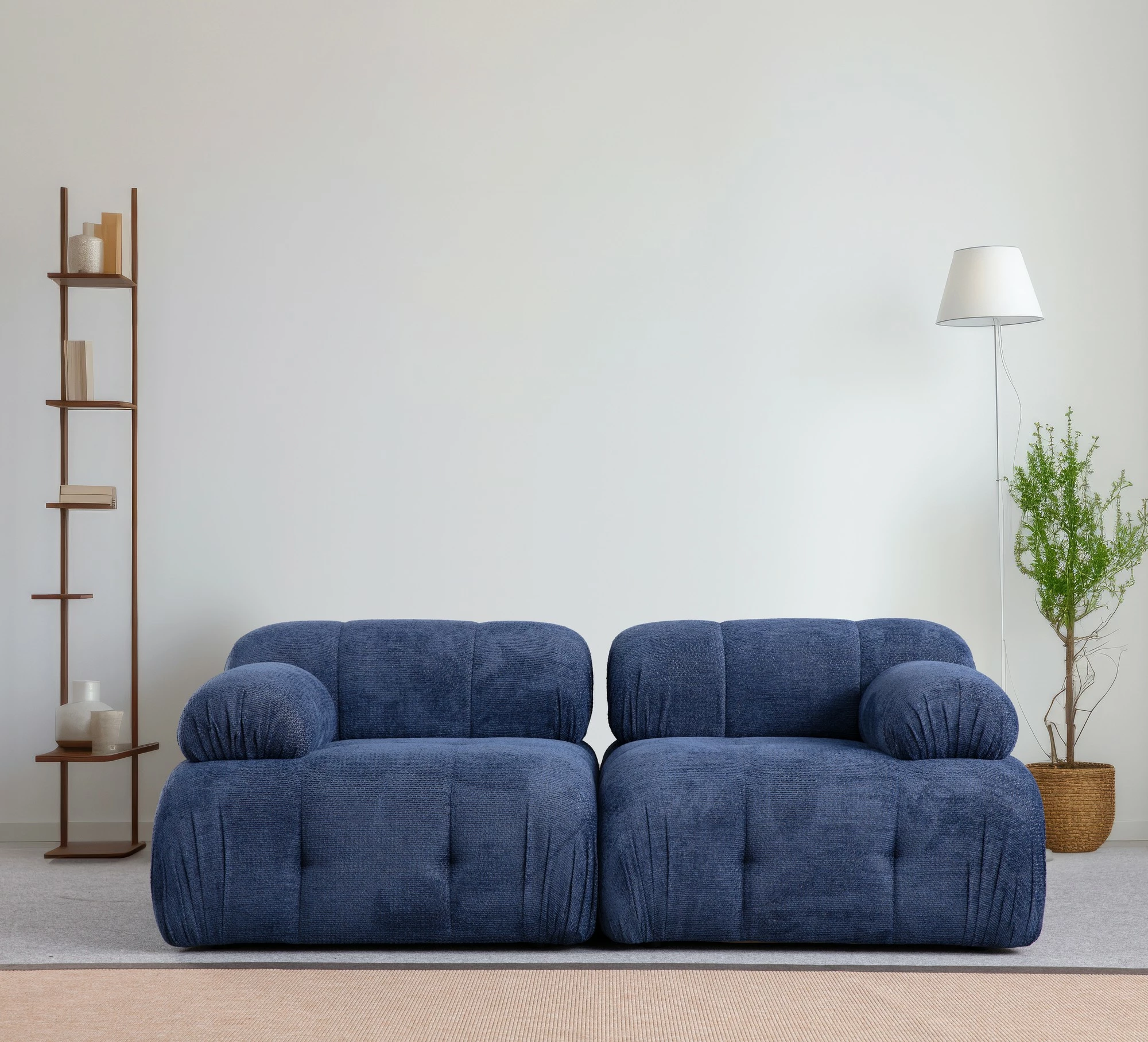 Divan dy-vendësh Atelier del Sofa Petite 2, ngjyrë blu nate