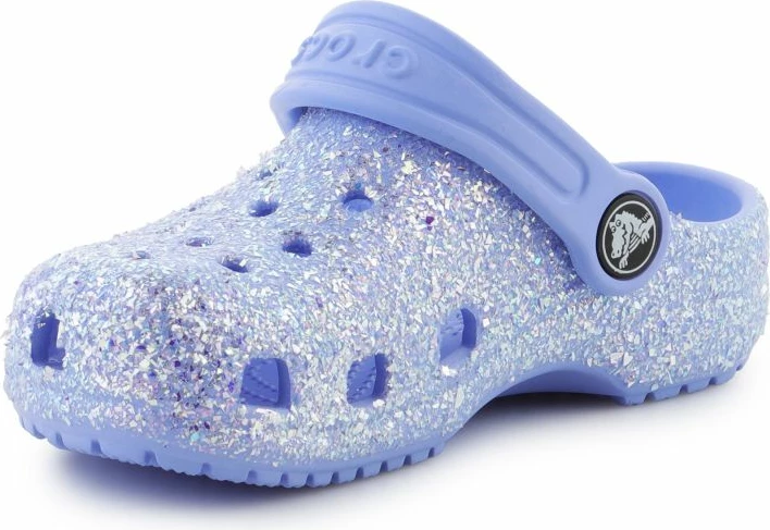 Crocs për fëmijë, glitter, blu