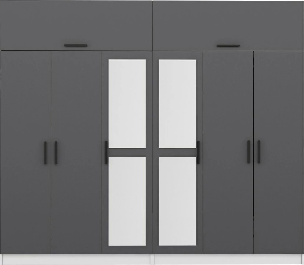Dollap garderobe Skye Decor, ngjyrë antracit, 270x235x52cm