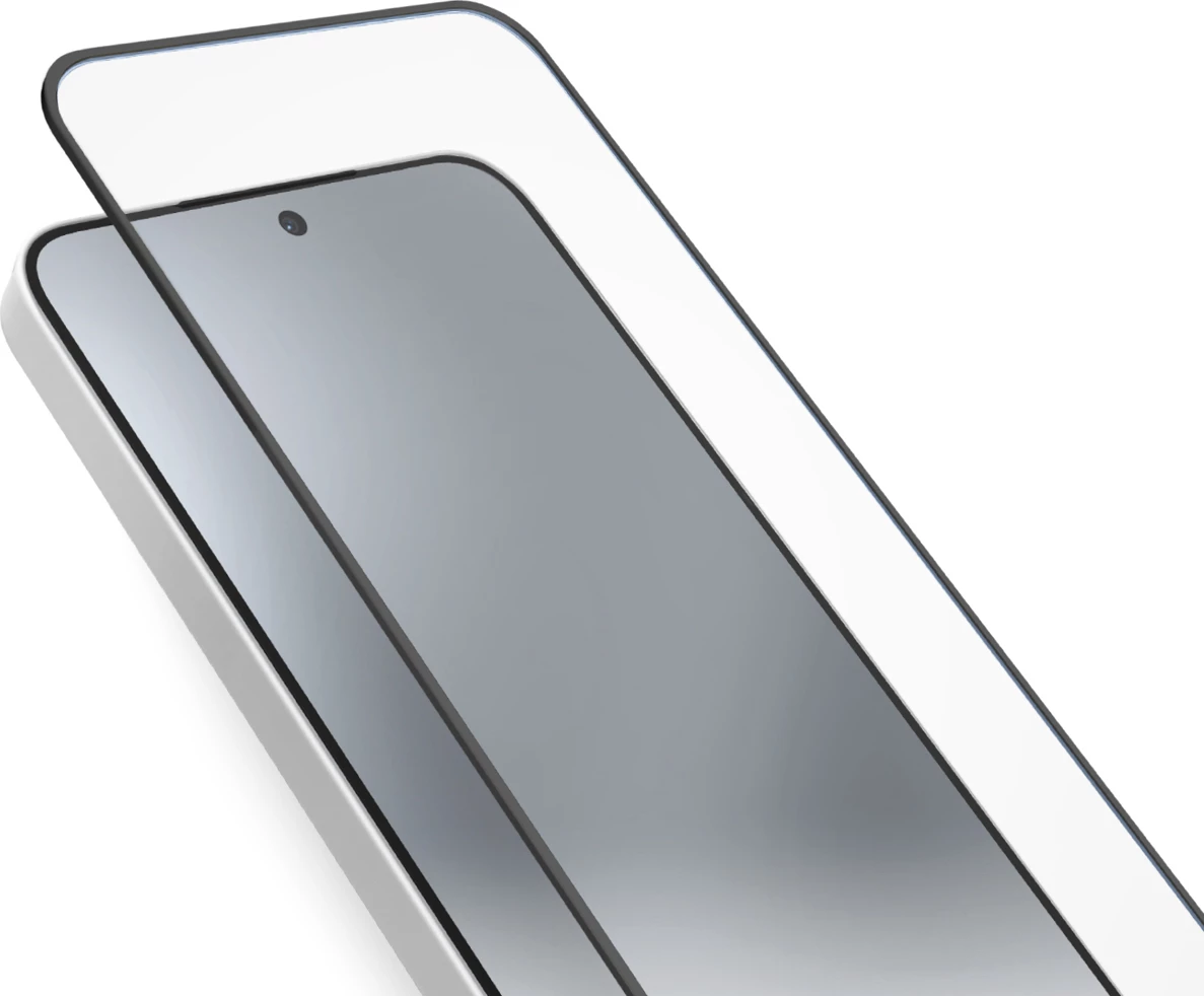 Xham i kalitur Full Cover SBS për Xiaomi 15T, i zi, me 2 peceta pastrimi