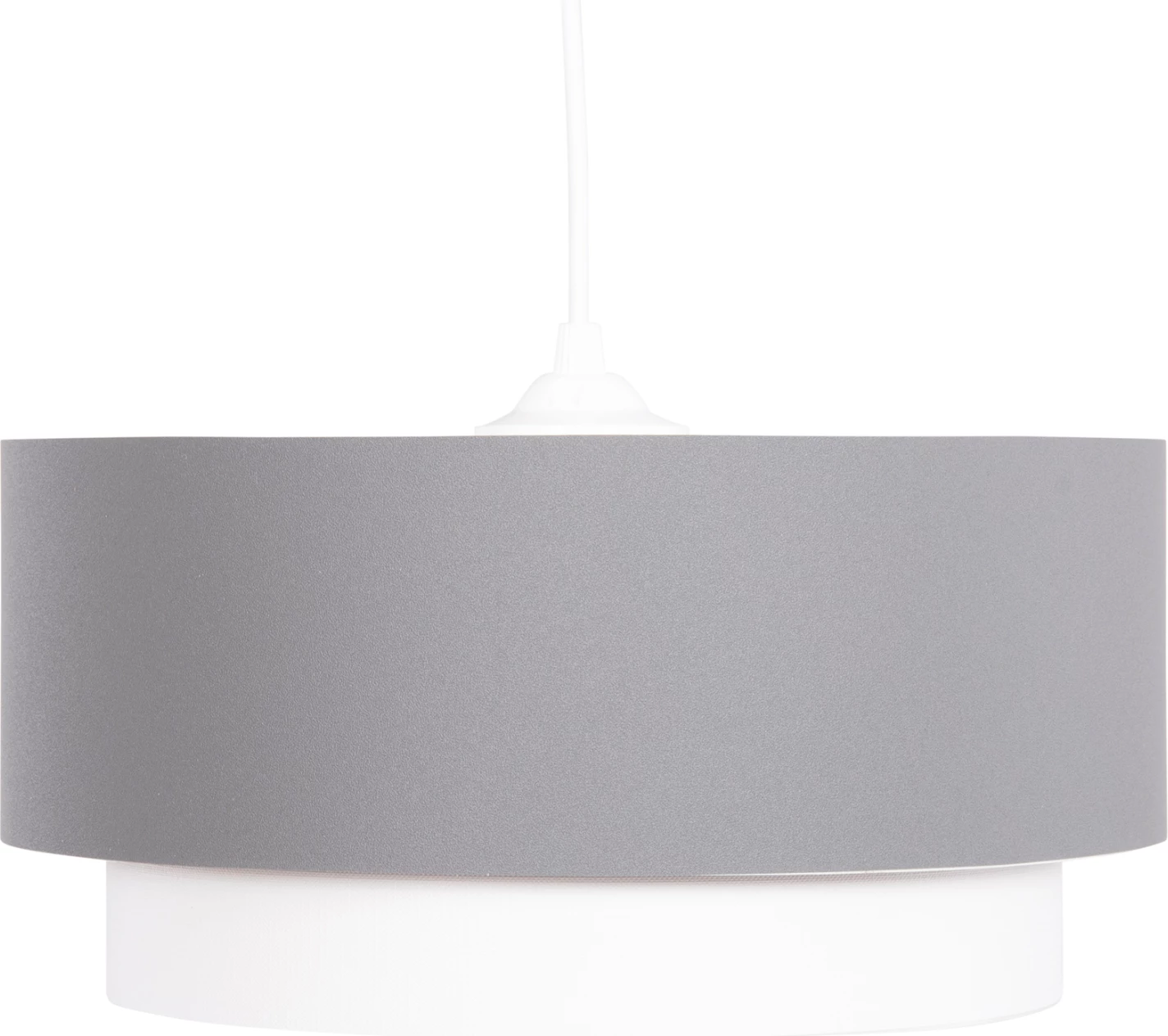 Llambë varëse cilindrike KRIKS FH4706.01 PVC ngjyrë bardhë-gri Φ30x70Hcm.