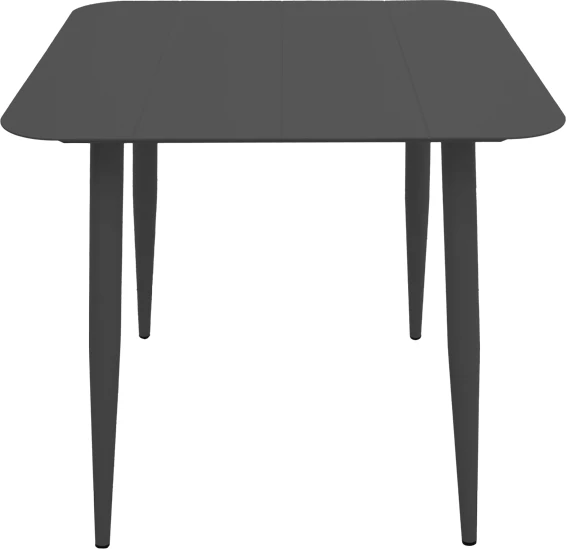 Tavolinë alumini Vista, ngjyrë e zezë, 80x80x72cm