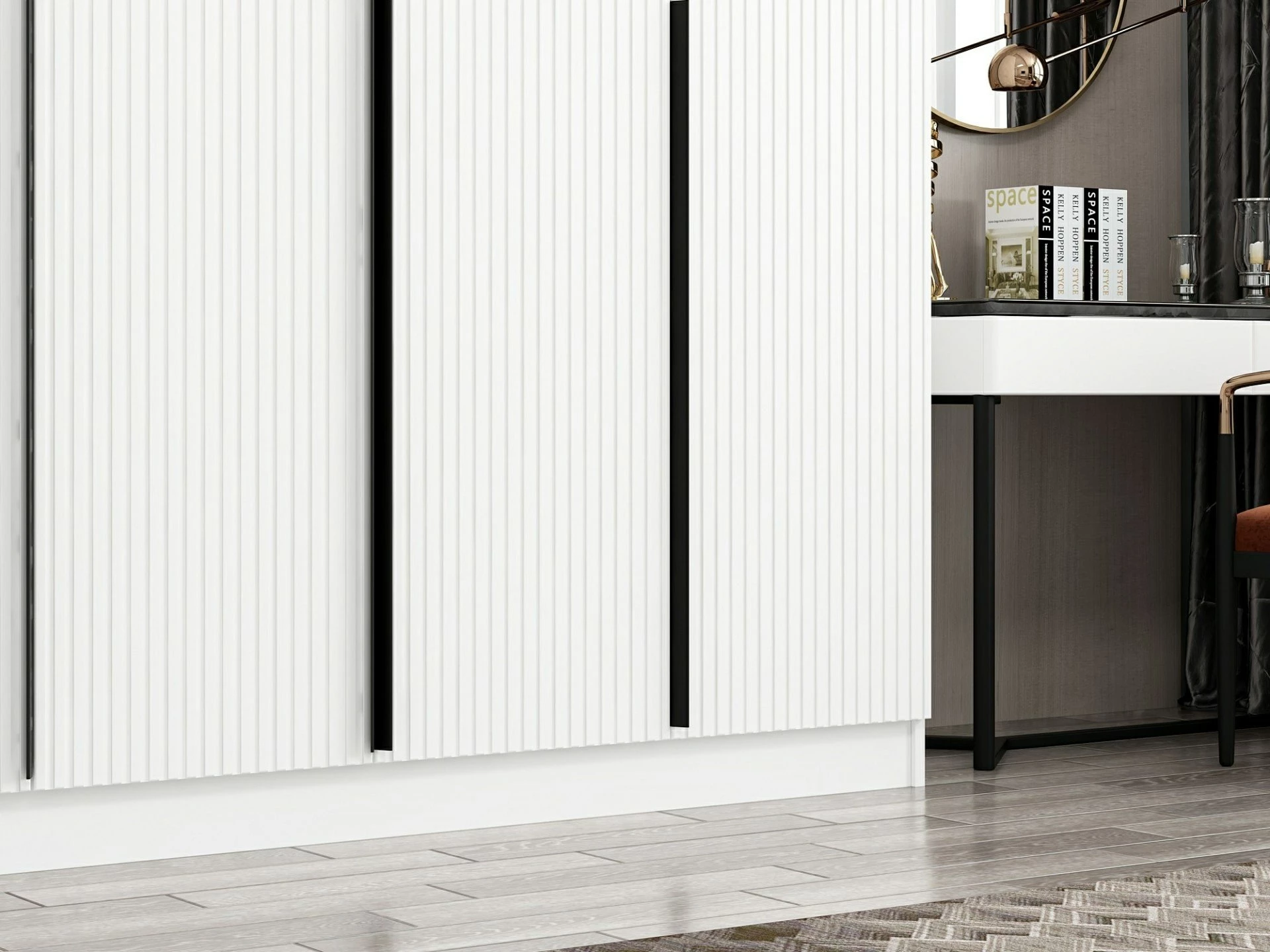 Dollap Skye Decor, Kale Plus, 7786, ngjyrë e bardhë, shumë rafte, 270x210x52 cm