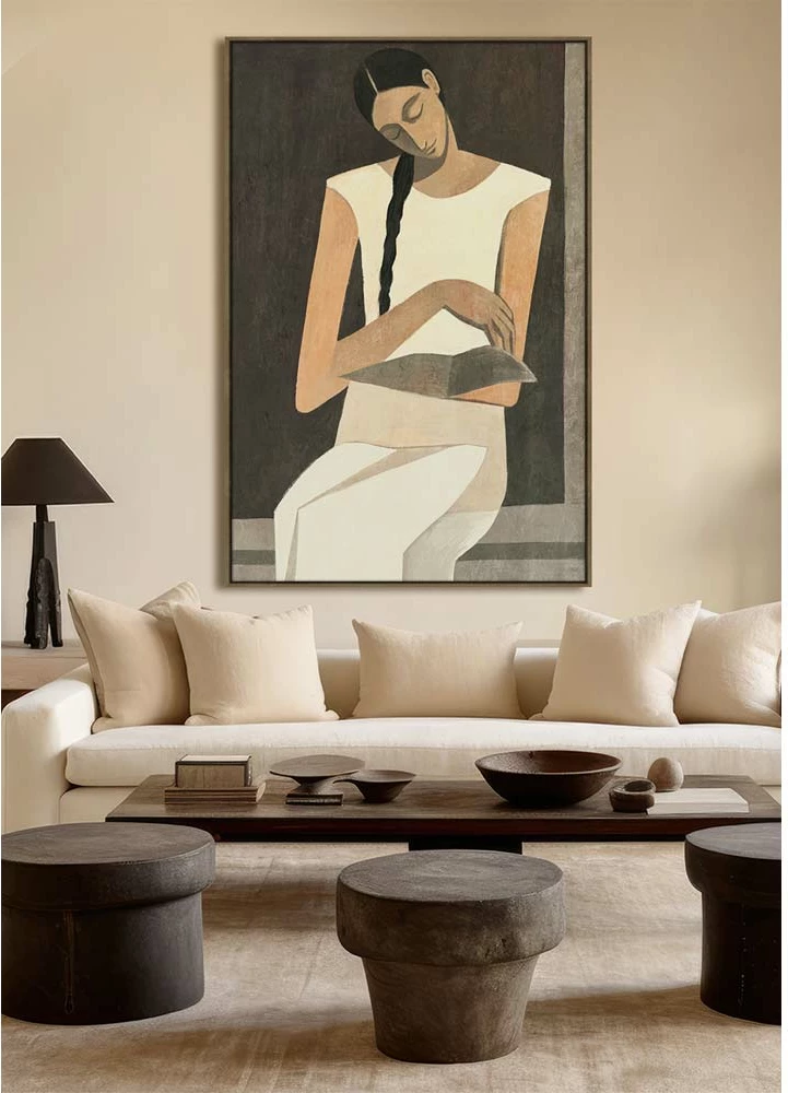 Pikturë dekorative me kornizë, SERENITY, 80x120x4 cm, bezhë-kafe