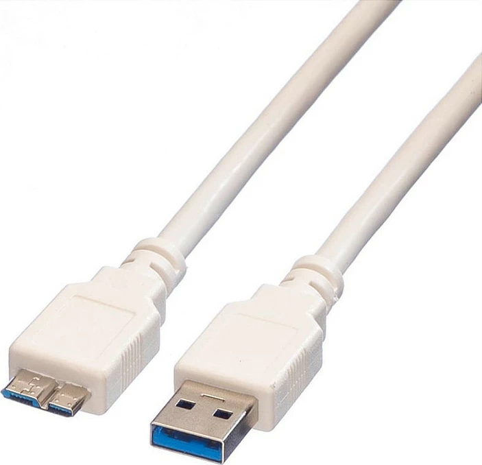 Kabllo USB 3.0 VALUE, USB-A në Micro-USB 3.0 B, 0.15 m, 5 Gbit/s, e bardhë