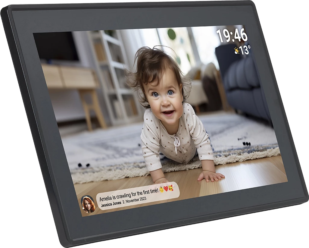 Kornizë digjitale Denver Frameo PFF-1514B, 15.6", 8 GB, Full HD, e zezë