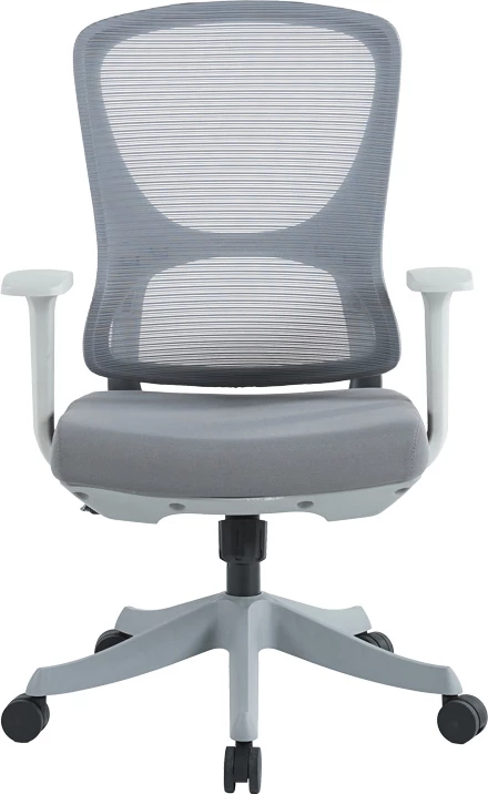 Karrige zyre Litulo, material rrjetë, ngjyrë gri, 51x50.5x98/106cm