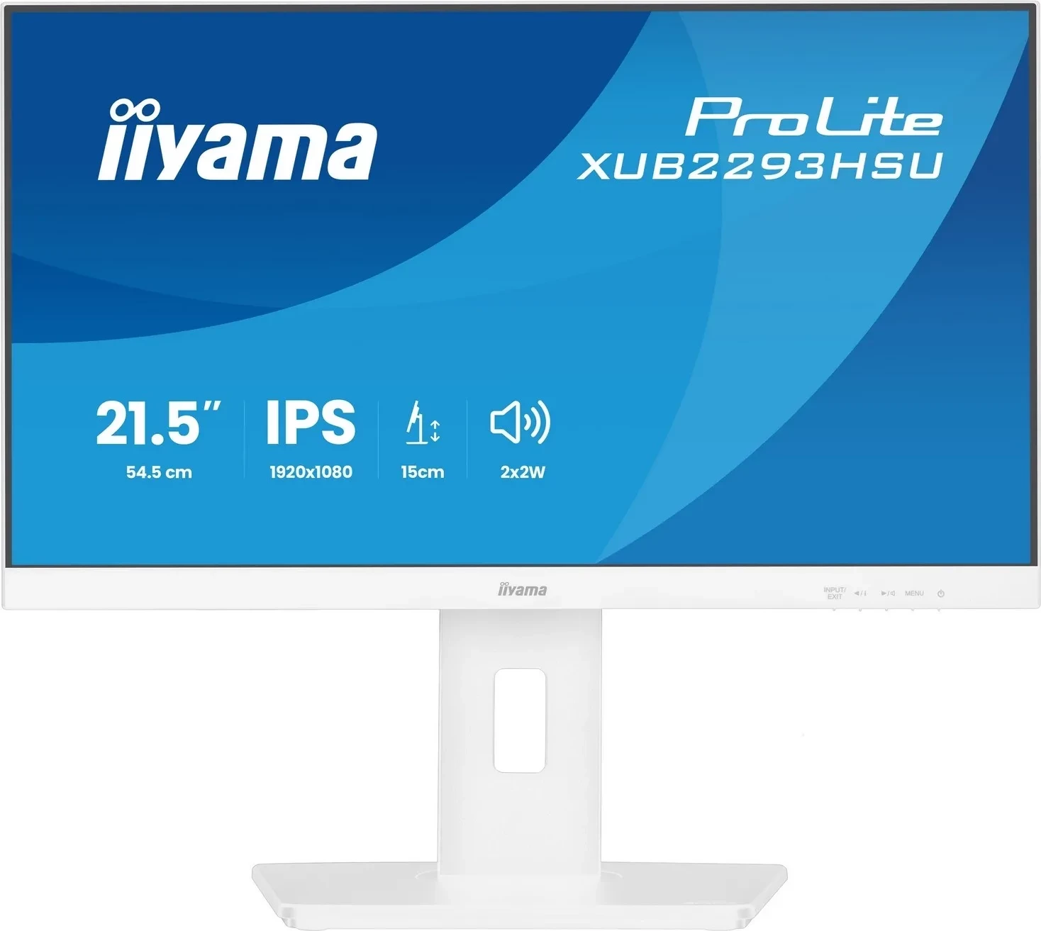 Monitor iiyama ProLite XUB2293HSU-W7, 21.5", Full HD, IPS, 100Hz, i bardhë