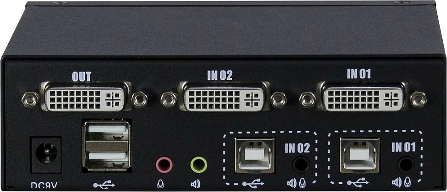 KVM Switch Inter-Tech Argus AS-21DA, DVI, 2 Porta, metal, i zi