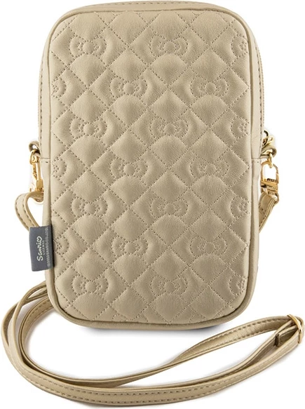 Çantë dore Hello Kitty Quilted Bows Strap, lëkurë artificiale, ari