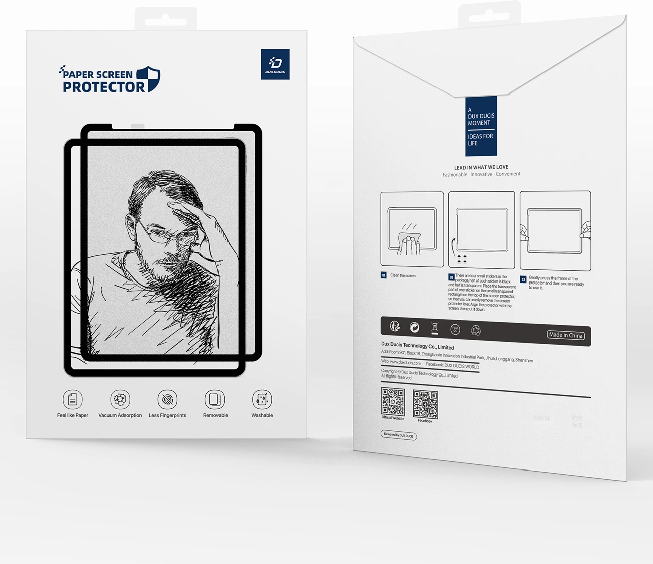 Mbrojtës ekrani paperlike Dux Ducis Naad për Samsung Galaxy Tab S10 FE Plus, mat, me kornizë të zezë