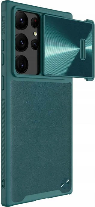 Mbështjellës Nillkin CamShield Leather për Samsung Galaxy S23 Ultra, Gjelbër