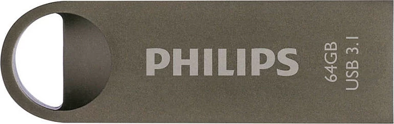 USB memorje Philips Moon Edition, 64GB, USB 3.2 Gen 1, USB Type-A, capless, gri