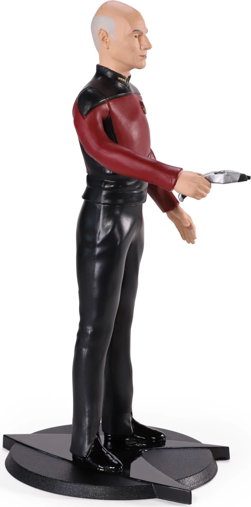Figurinë NOBLE COLLECTION Bendyfigs Captain Jean-Luc Picard 19 cm, e pozueshme, me bazë, e kuqe/zezë