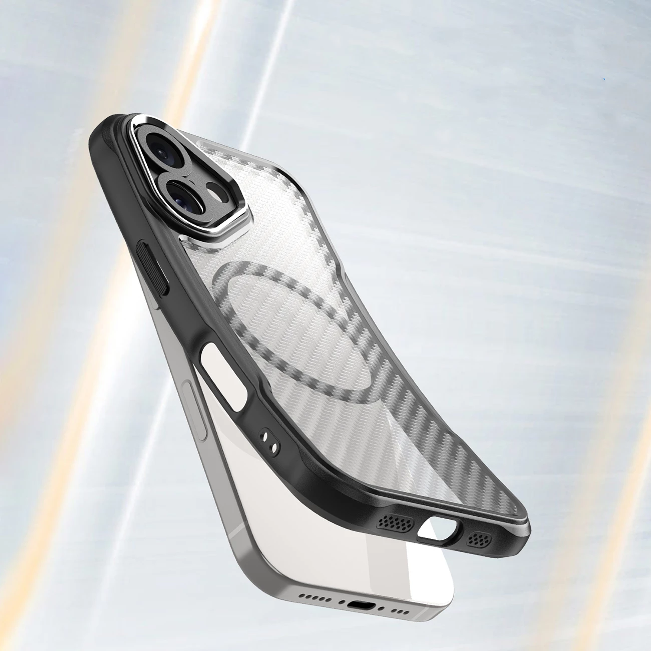 Mbështjellës Hurtel Leading Series MagSafe për iPhone 16 Plus, TPU, i zi