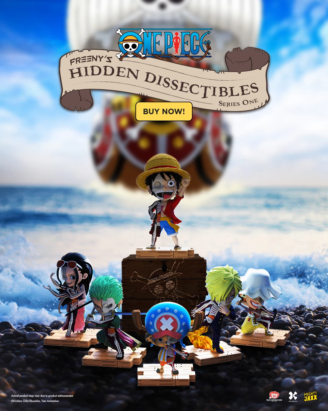 Figurinë koleksionuese Mighty Jaxx Freeny’s Hidden Dissectibles: One Piece, blind box (1 copë)