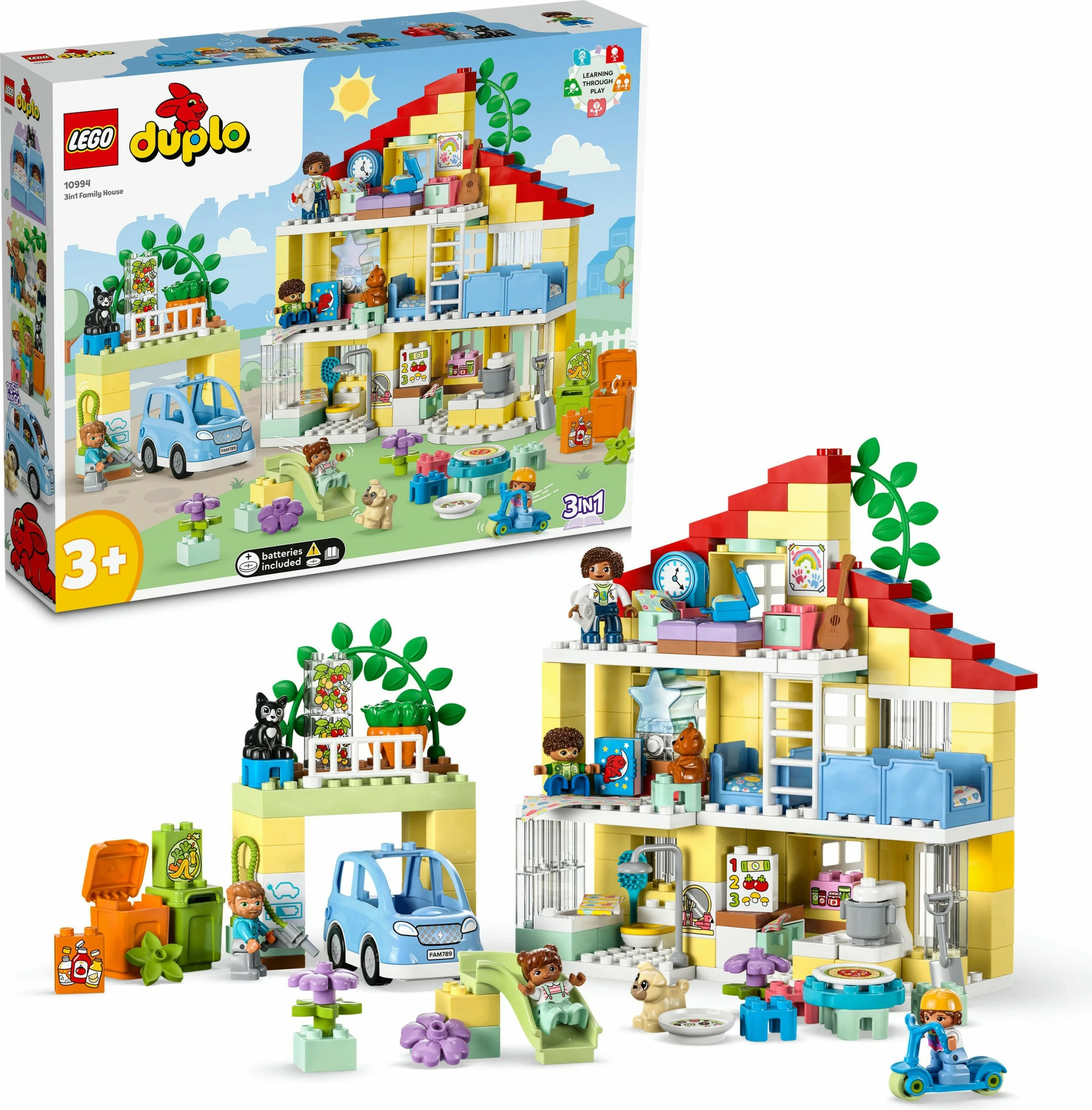 Set ndërtimi LEGO DUPLO 3in1 Family House, 218 pjesë, plastikë