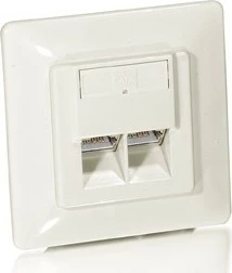 Priz modular rrjeti Equip Cat.5e, 2 porta RJ-45, plastikë, i bardhë
