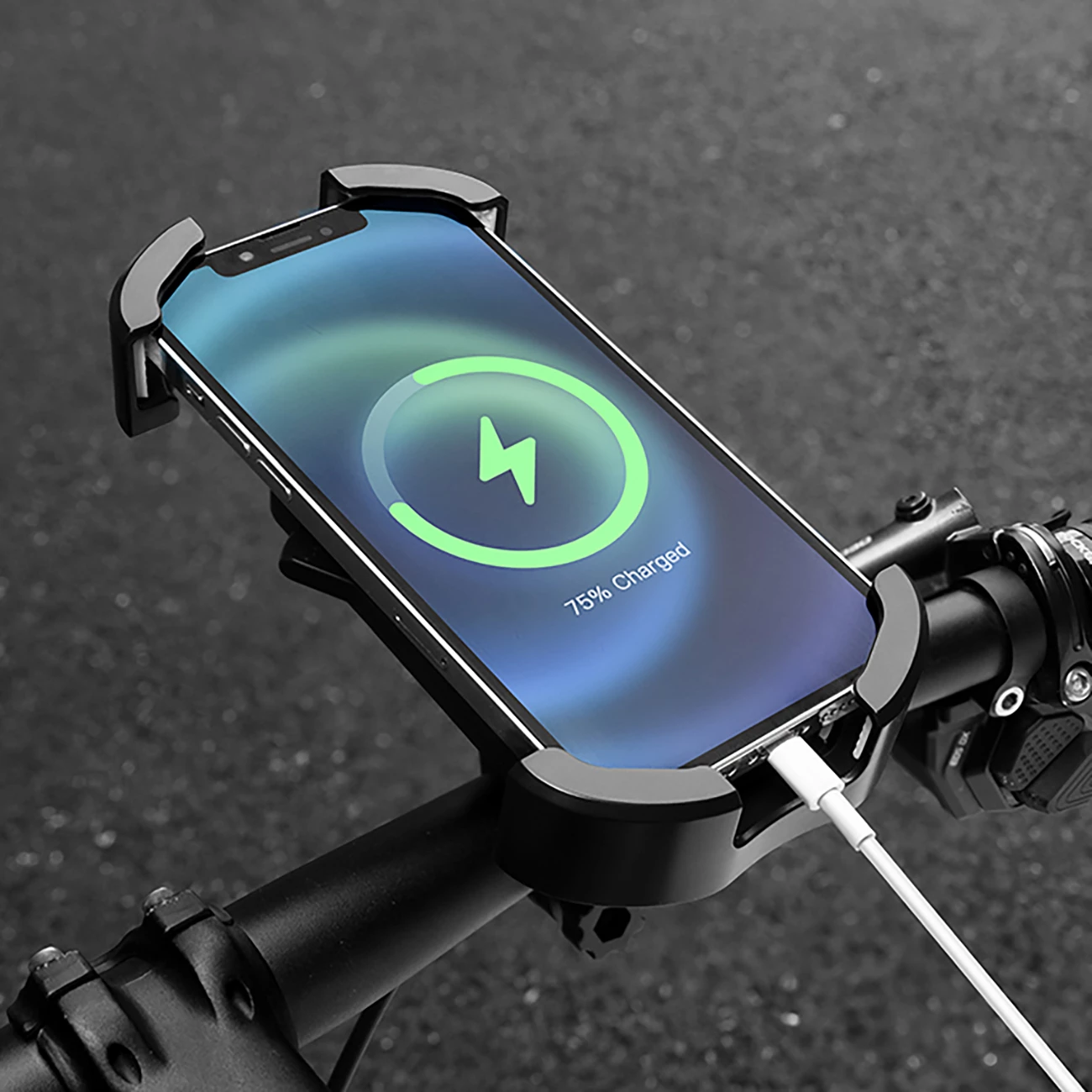 Mbajtës telefoni për motoçikletë Rockbros 25210032005, për pasqyrë, i zi