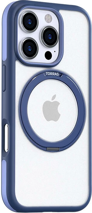 Mbështjellës Torras Ostand R Fusion për iPhone 16 Pro, blu