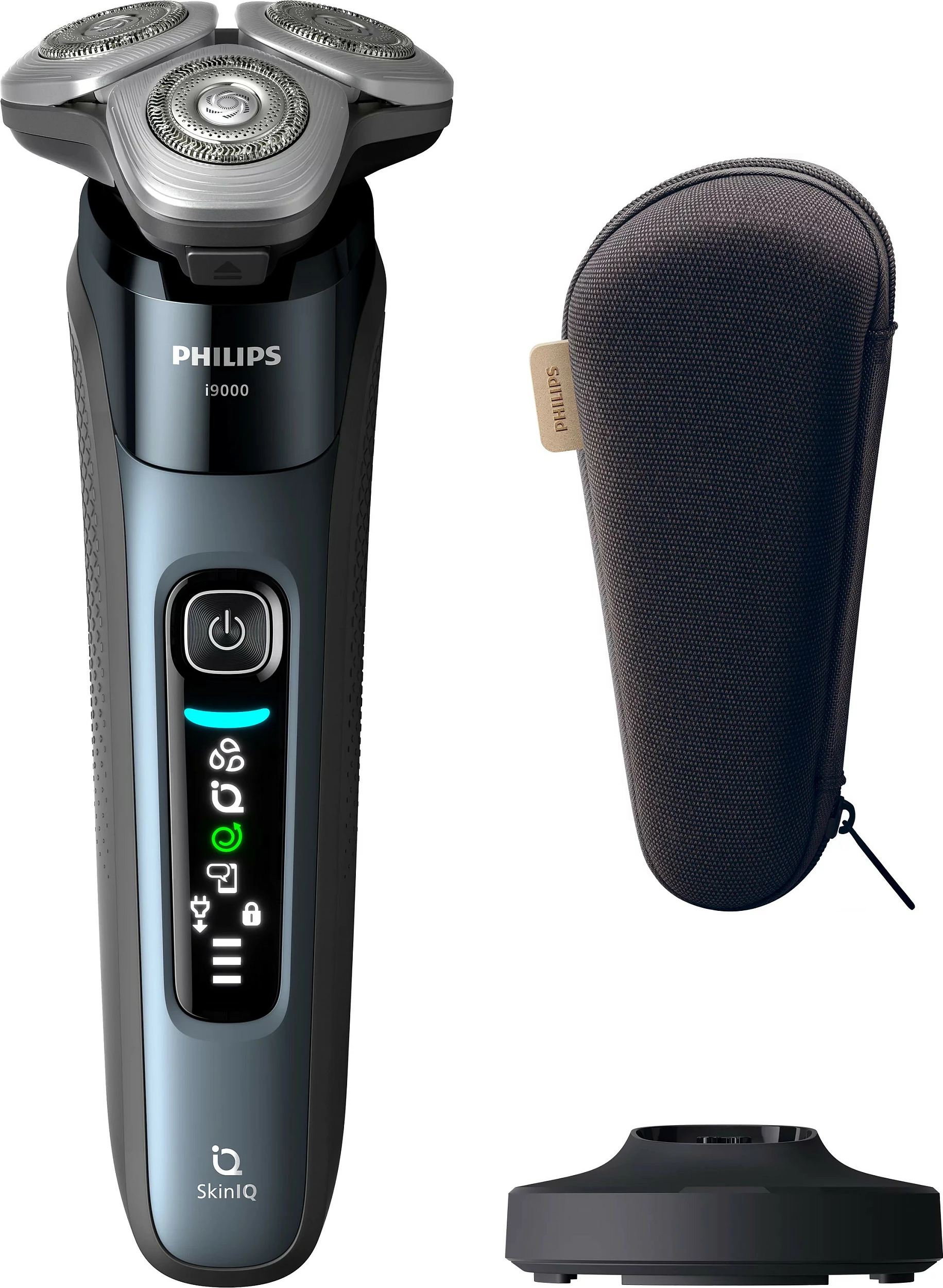 Makinë rroje Philips Series 5000 X9001/10, 3 koka rrotulluese, me dock karikimi, e zezë/gri