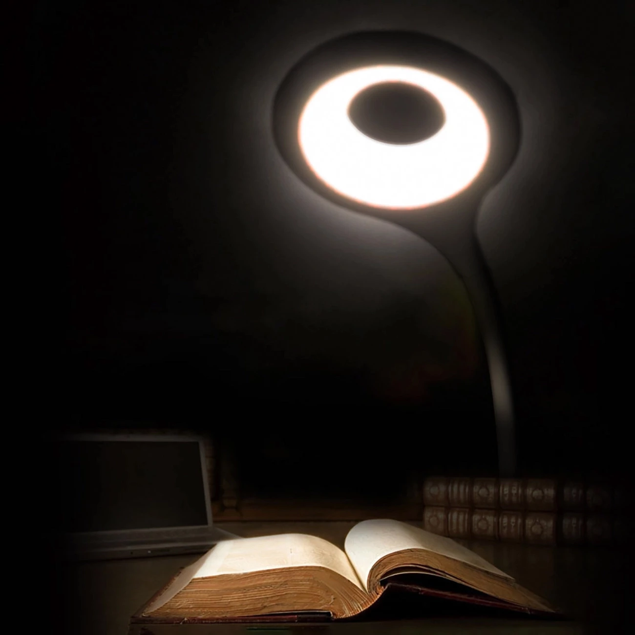 Lampë leximi LED pa tela me kapëse, Wozinsky WLBK-02, 1800 mAh, 5 nivele, 3000–6500K, USB-C, me kabllo USB-C, e zezë