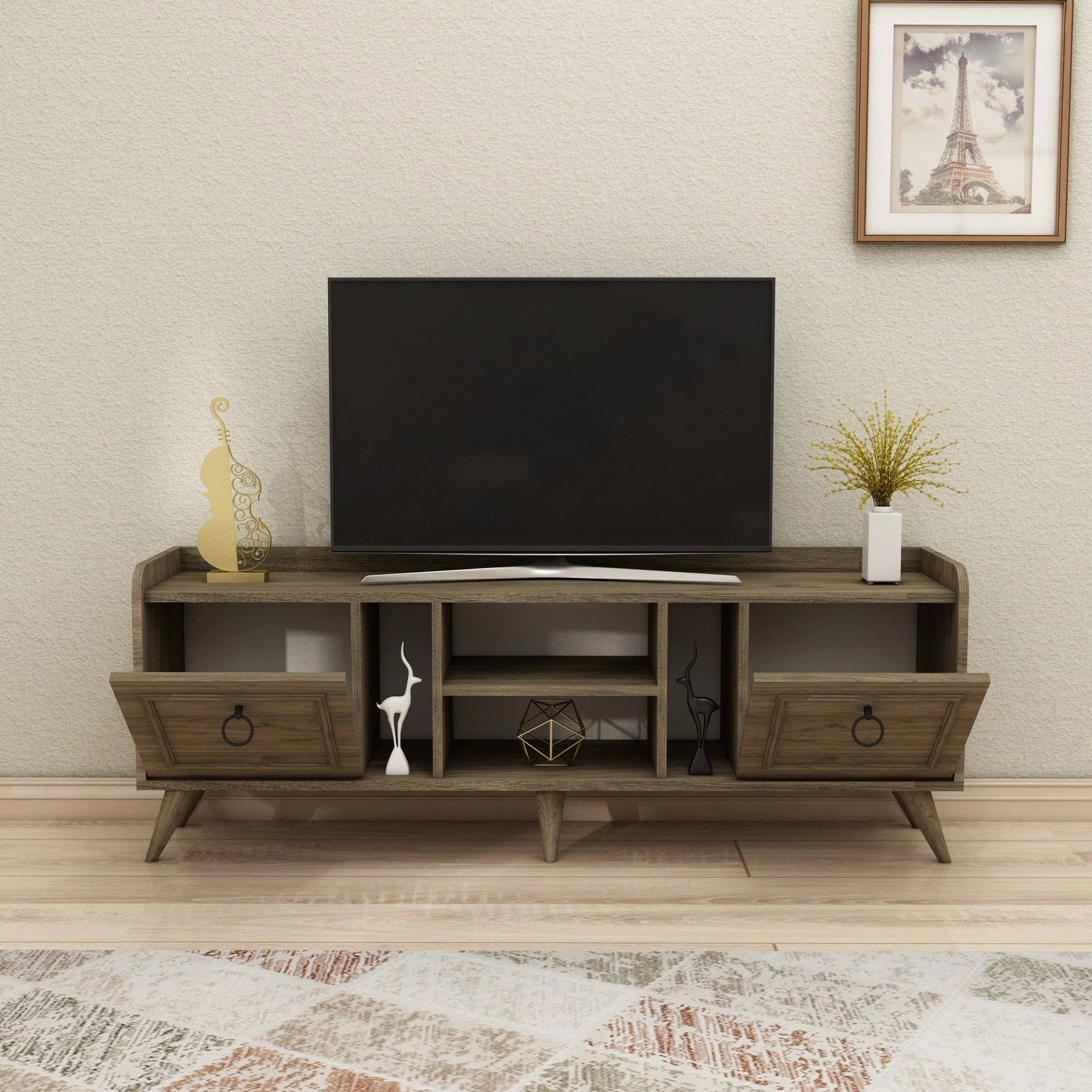 Komodë TV Hanah Home, ngjyrë arrë, Ruby