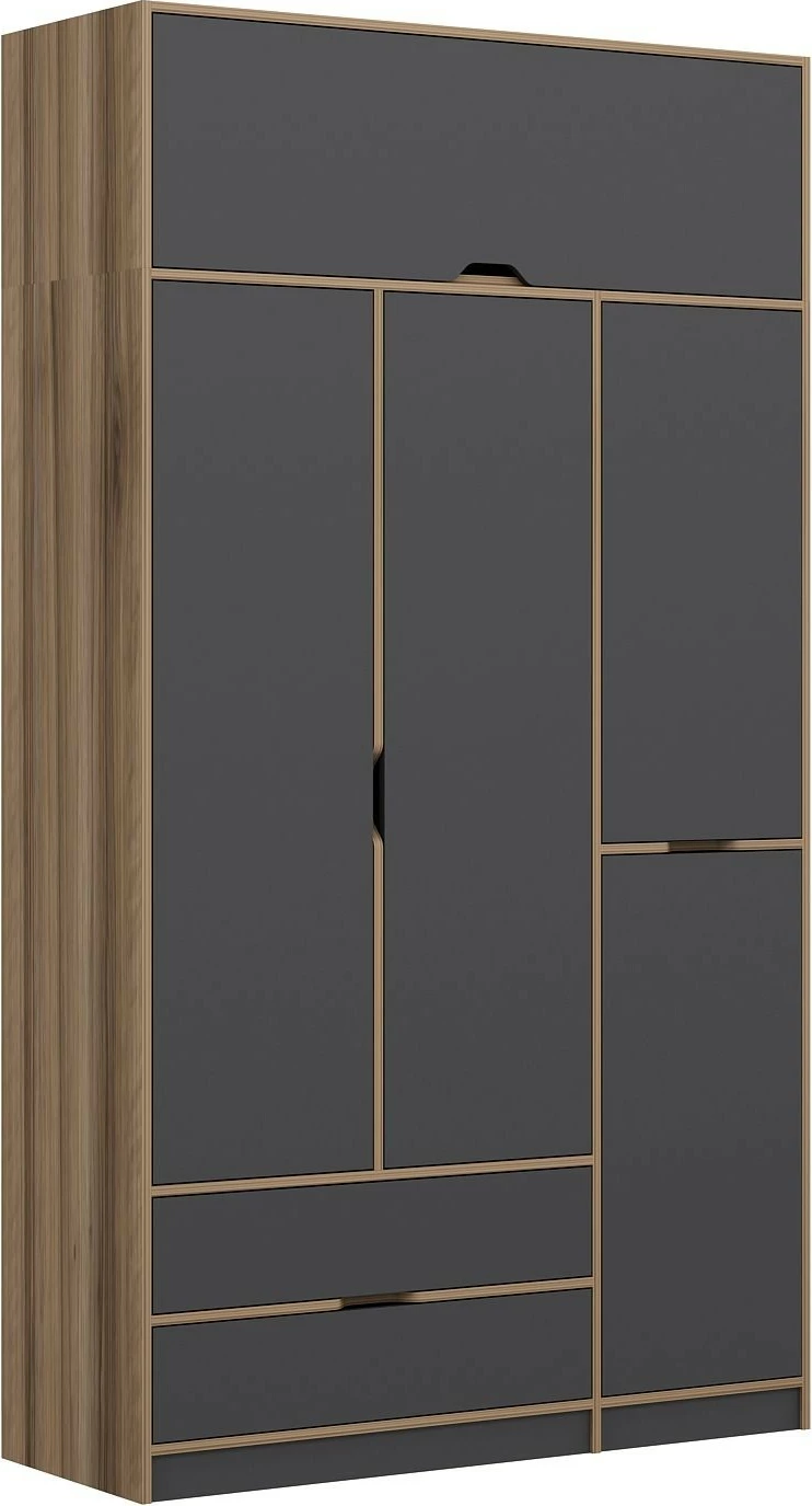 Dollap Skye Decor, Elina, anthracite-dore, 140x253x52cm
