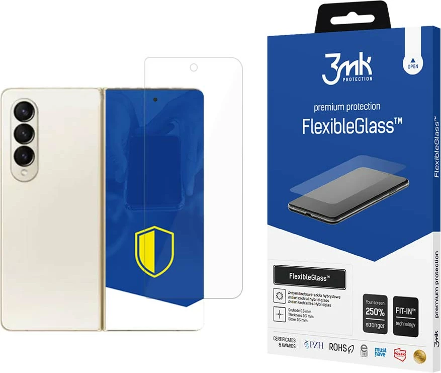 Mbrojtës ekrani hibrid 3mk FlexibleGlass për Samsung Galaxy Z Fold 4, Transparent