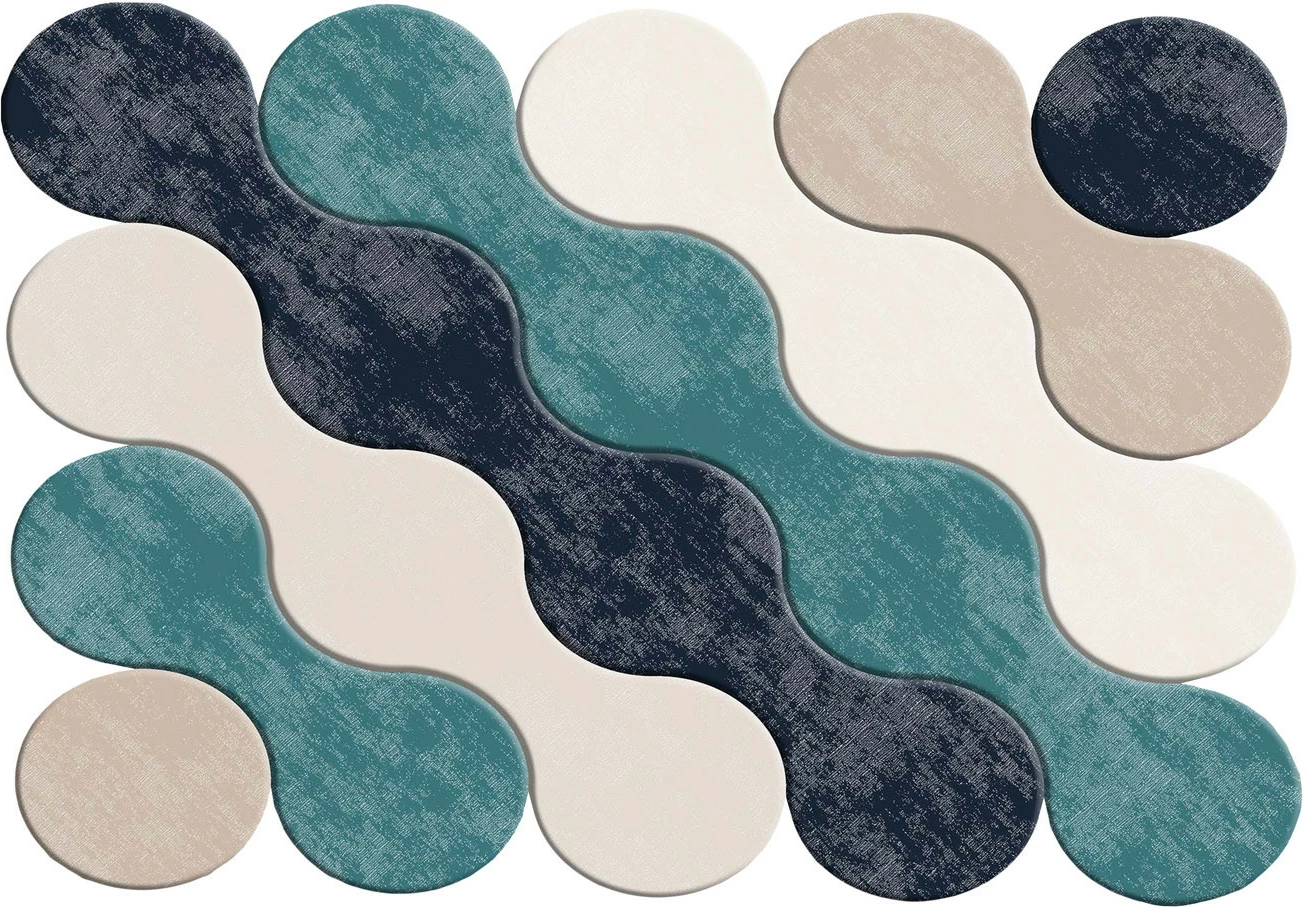 Qilim modern, ngjyrë blu, Conceptum Hypnose, Eugene V3 - 4667 - 6, 100x160cm