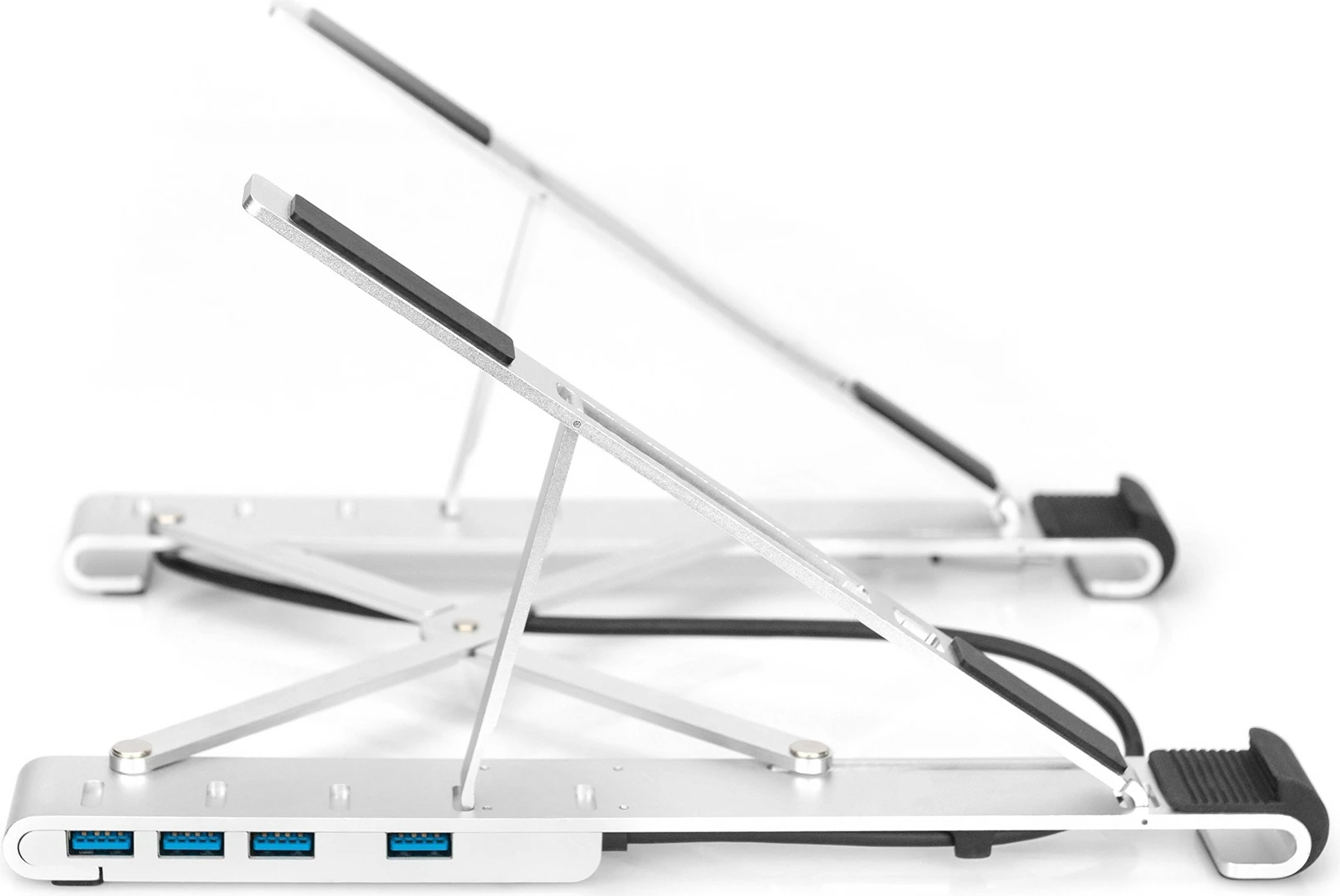 Mbajtës notebook Digitus me USB-C Hub 5 porta, PD, argjendtë
