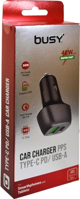 Mbushës për veturë USB kabllo 3.0 + PD Busy