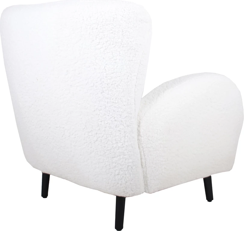 Fotelë ONE ONLY, kadife e bardhë, 84.5x89x93 cm