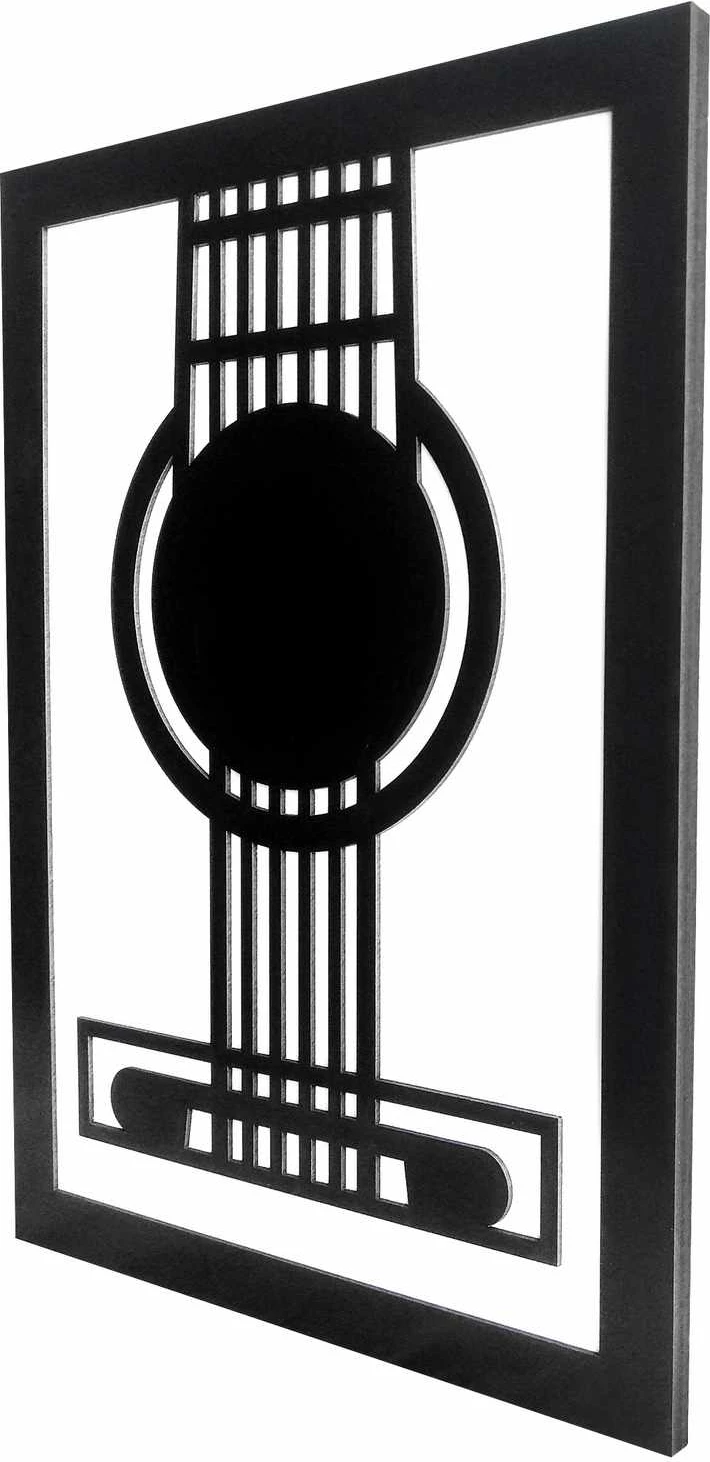 Pikturë dekorative me kornizë MDF, motiv kitare, Wallity