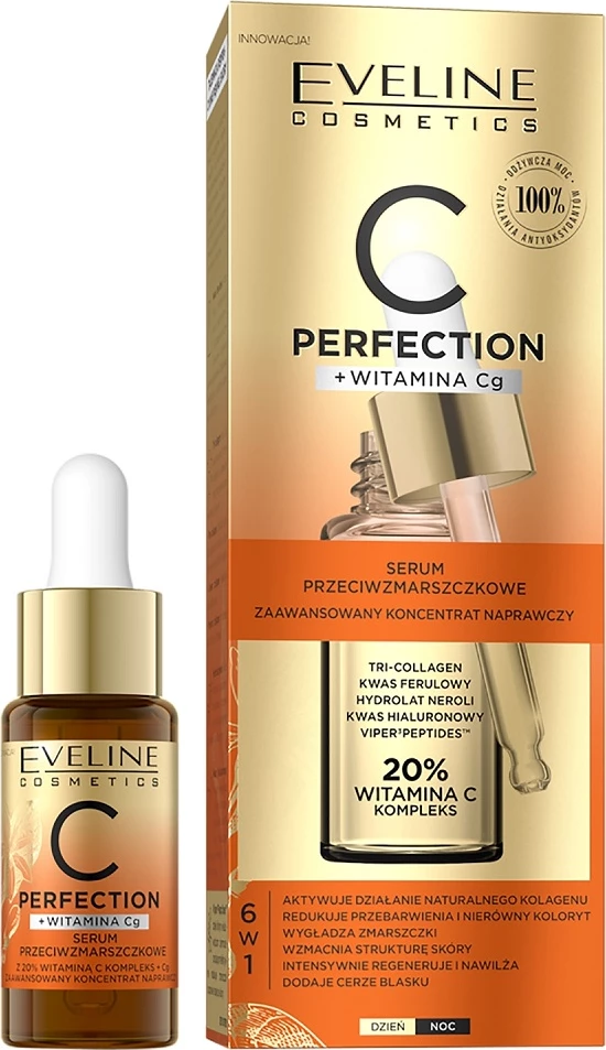 Serum kundër rrudhave për femra Eveline Cosmetics C-Perfection, 18ml