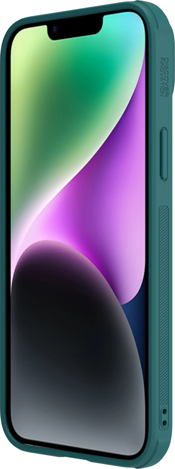 Mbështjellës Nillkin CamShield Leather S Case për iPhone 14 Plus, me kapak kamere, Jeshil