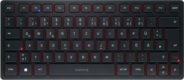 Tastierë Cherry KW 9200 MINI, 75%, Wired & Wireless, USB + RF Wireless + Bluetooth, Scissor key switch, QWERTZ, E zezë