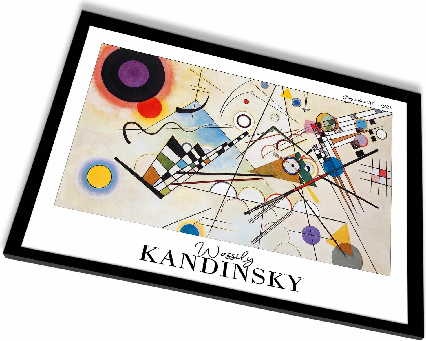 Pikturë dekorative me kornizë, Wallity, 4262SYHKANDINSKY-002, shumëngjyrëshe, 42x62cm