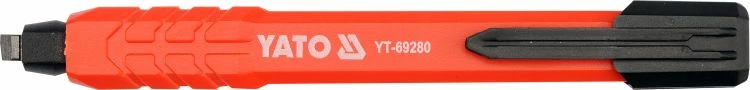 Laps automatik marangoz Yato YT-69280, me mina grafiti të zëvendësueshme, kuqe/zi