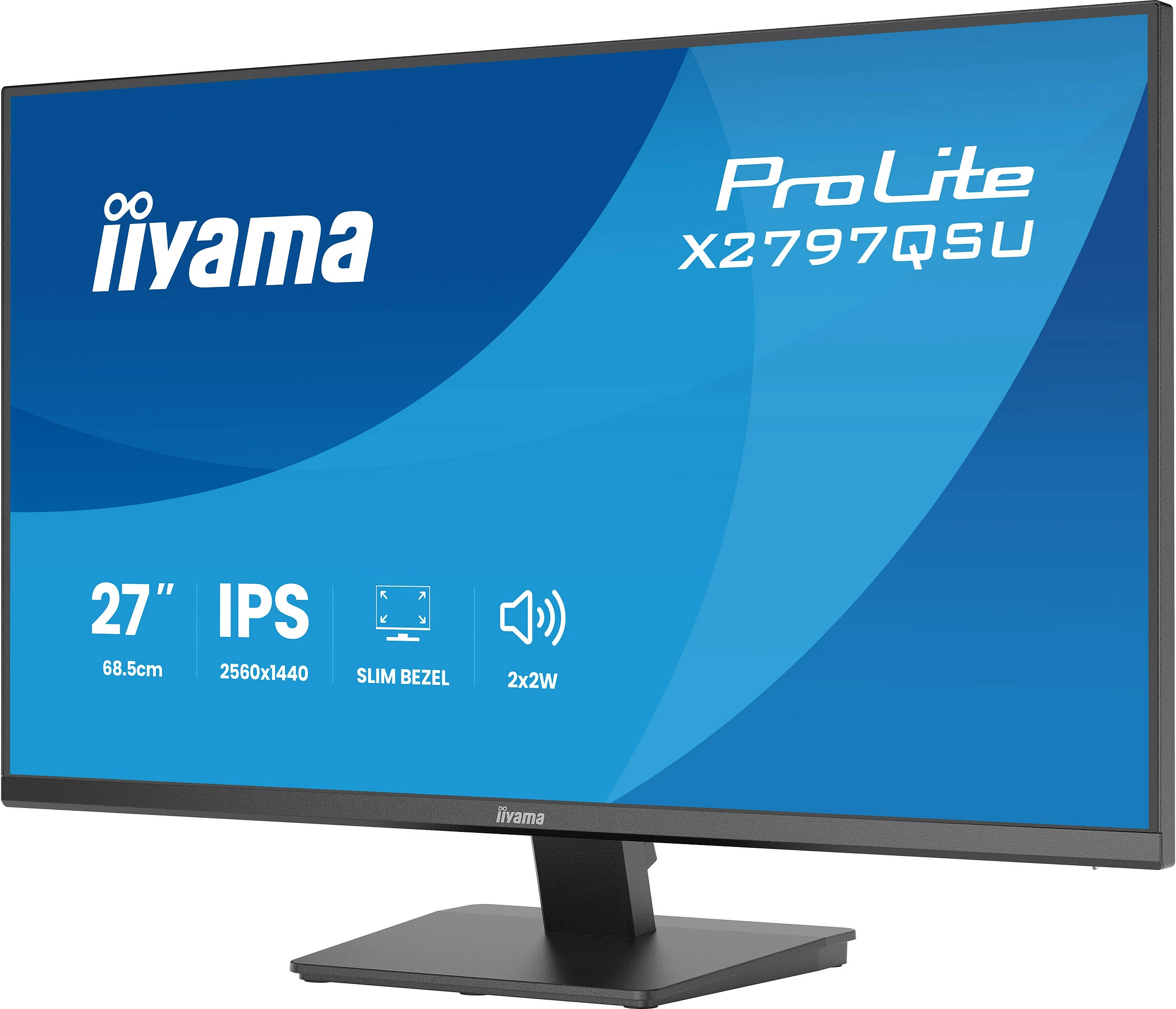 Monitor iiyama ProLite X2797QSU-B1, 27" IPS, QHD 2560x1440, FreeSync, i zi mat