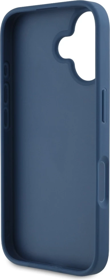 Mbështjellës Guess Grained Roses Big 4G logo për iPhone 16, Blu