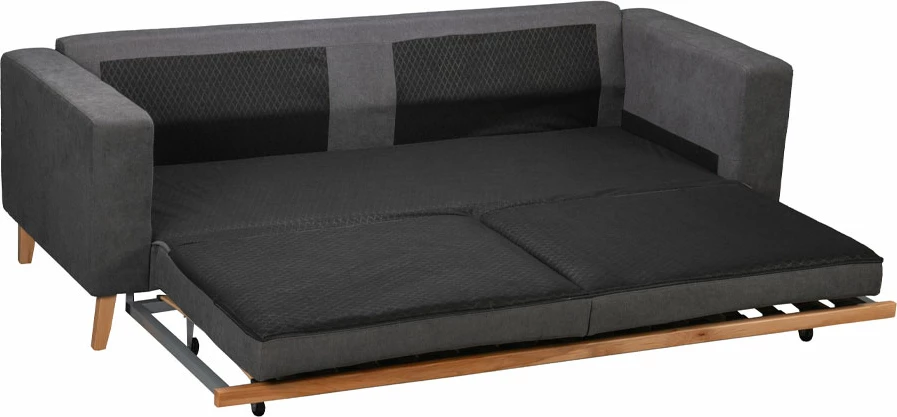 Krevat-sofë Lusso, 3 vende, gri lino 17, 218x85x87