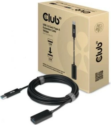 Kabllo USB zgjatës Club3D USB 3.2, 5m, 10Gbps, e zezë