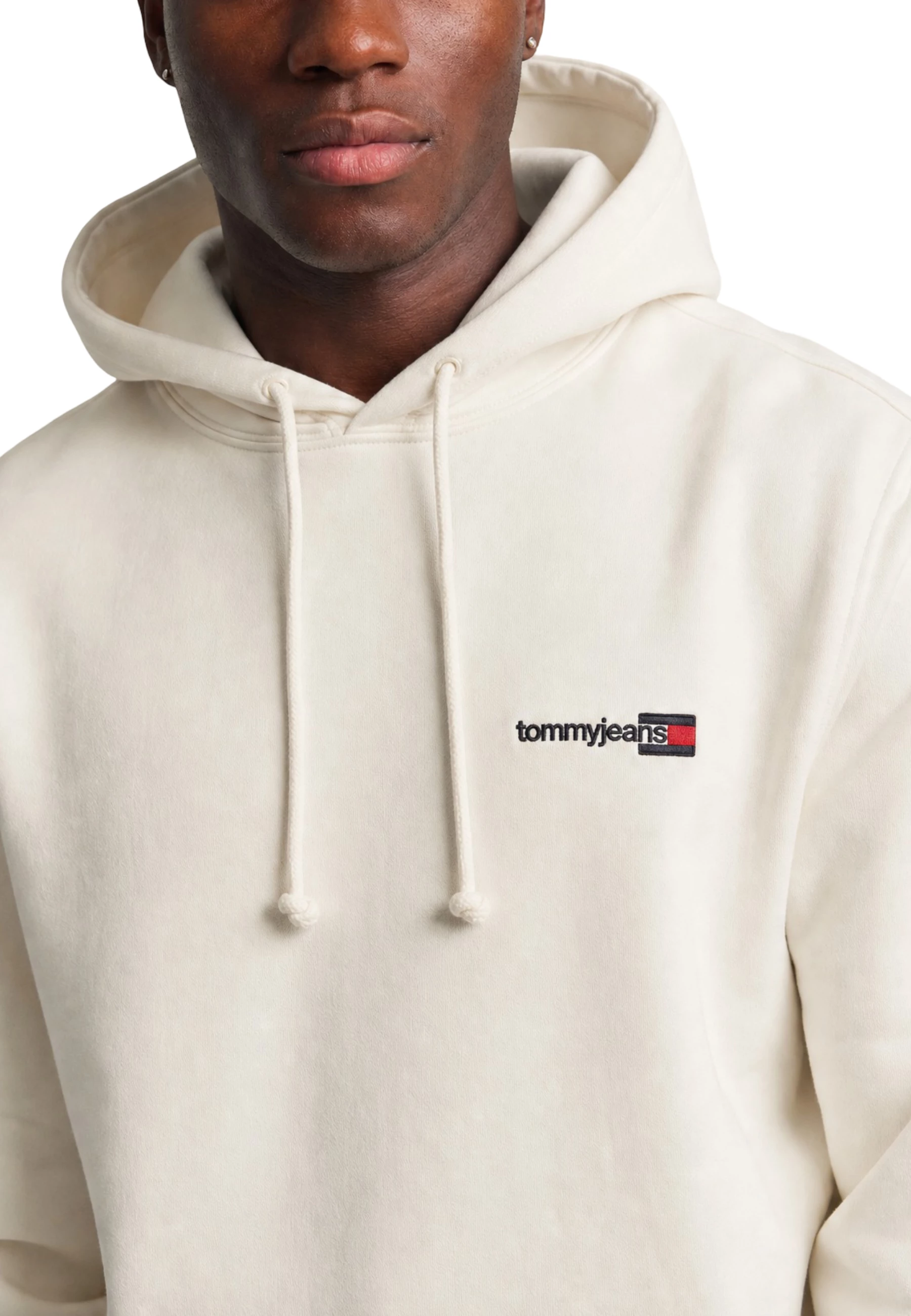 Duks me kapuç Tommy Hilfiger Jeans DM0DM23393 për meshkuj, i bardhë [Madhësia: S]
