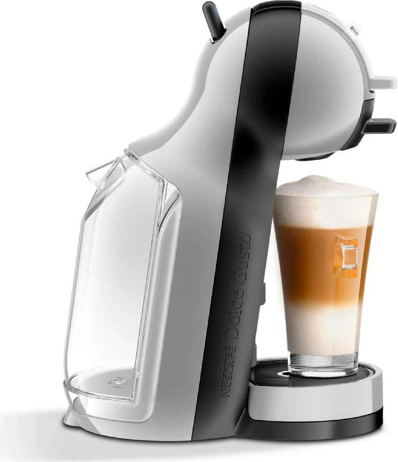 Aparat kafeje me kapsula Krups Dolce Gusto Mini Me KP123B10, 15 bar, gri arktik/zi
