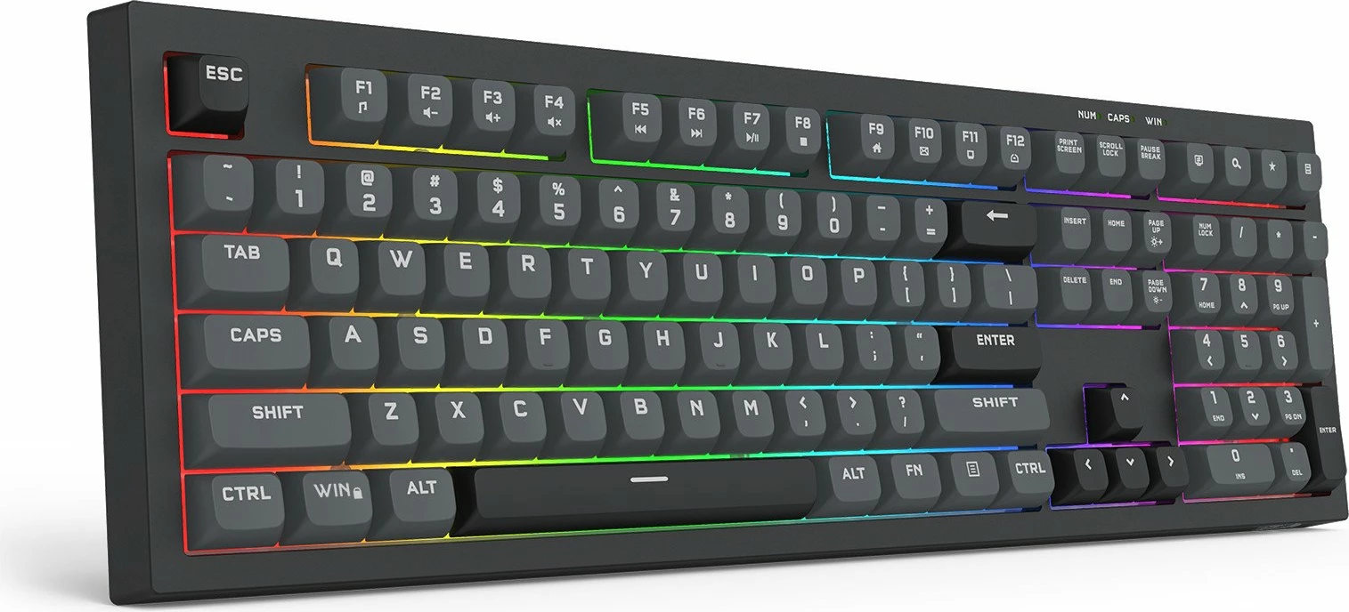 Tastierë gaming Redragon K518 Crux, full-size 108 taste, RGB, USB me kabllo 1.5 m, US layout, e zezë