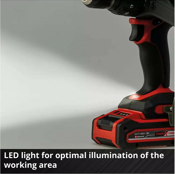 Trapan me bateri Einhell TP-CD 18/120 Li-i BL Solo, 18V, 120 Nm, mandrinë 13 mm, brushless, zi/kuqe