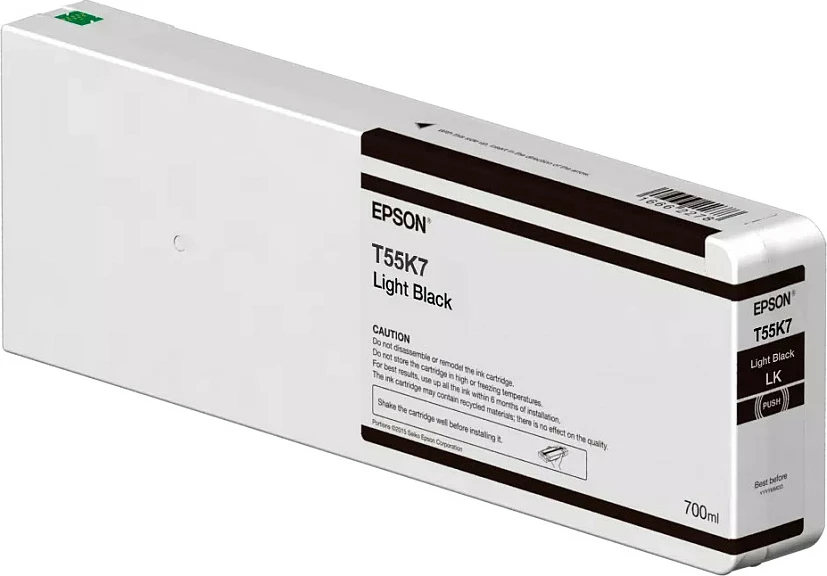 Kartushë boje Epson UltraChrome HDX/HD T55K7, 700 ml, Light Black