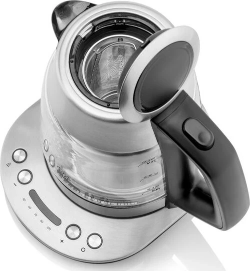 Ketelja ETA Crystela Premium, me kontroll të temperaturës, 1.5L, argjendtë